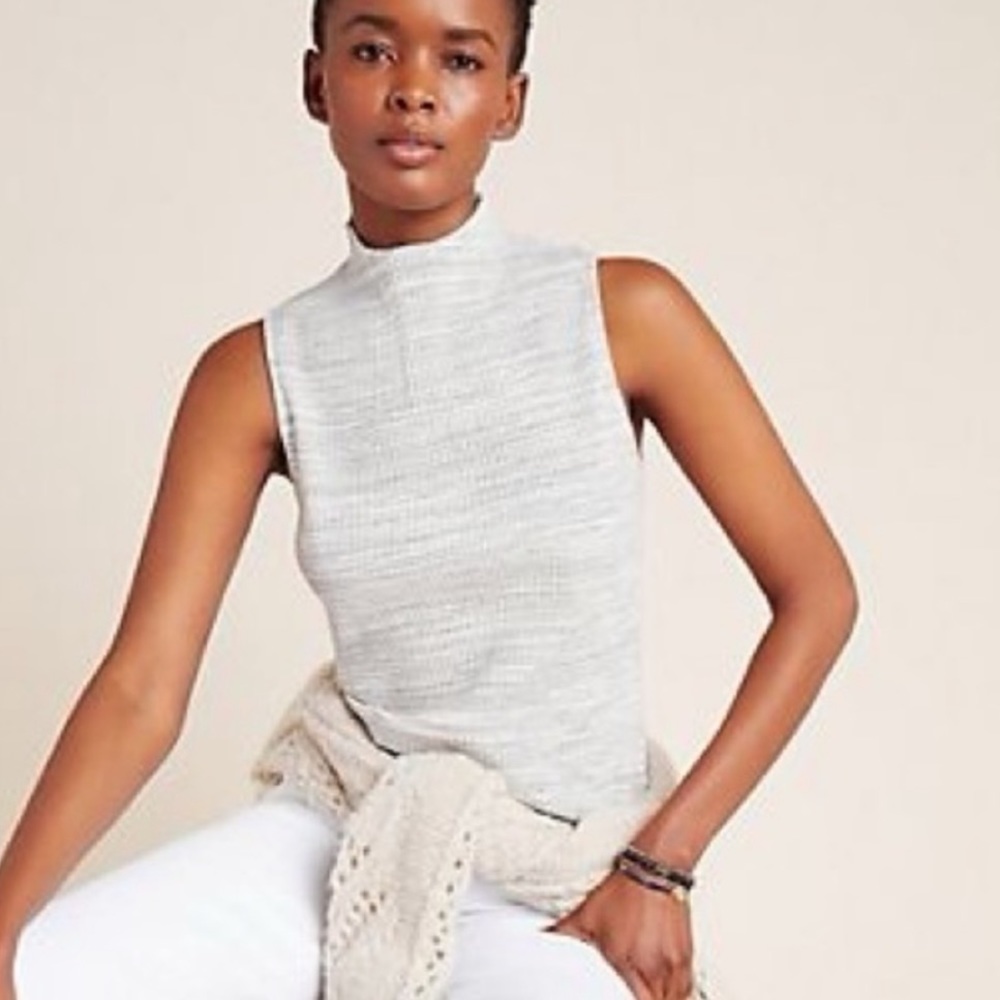 Anthropologie mockneck tank